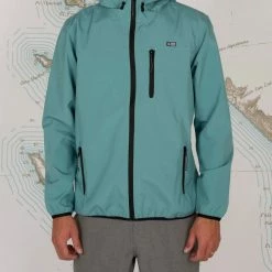 Apparel Salty Crew Headwind Packable Jacket Dark Aqua