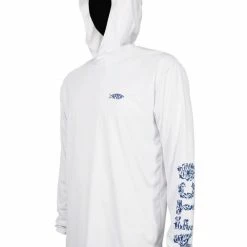 Aftco Jigfish Hooded Performance Shirt - White