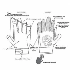 Freshwater Fish Monkey Free Style Custom Fit Glove UPF 50+