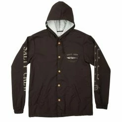 Salty Crew Bruce Snap Jacket Black Freshwater