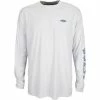Aftco Jigfish UV Protection LS Fishing Shirt - White