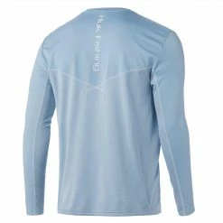 Huk Icon X Long Sleeve Shirt Blue Fog Apparel