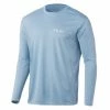 Huk Icon X Long Sleeve Shirt Blue Fog Apparel