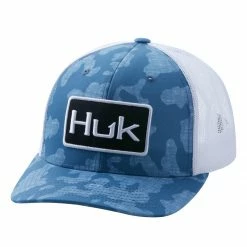 Huk Running Lakes Trucker Hat Titanium Blue Apparel