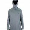 Aftco Jason Christine Hooded L/S Performance Shirt - Steel Heather