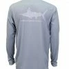Aftco Jigfish LS Performance Shirt - Light Grey