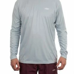 Aftco Jigfish LS Performance Shirt - Light Grey