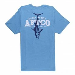 Aftco Weigh In Tuna SS T-Shirt - Azure Heather