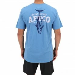 Aftco Weigh In Tuna SS T-Shirt - Azure Heather