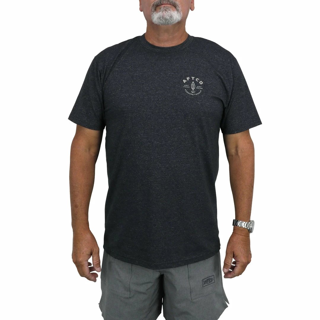 Aftco Westside Short Sleeve Tee Meteorite Black Heather
