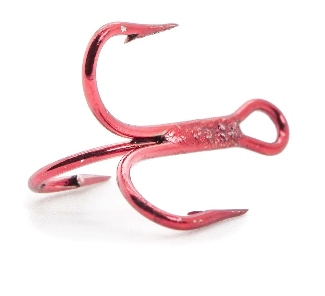 Freshwater Mustad Red Treble Hooks