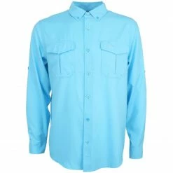 Aftco Rangle Vented Long Sleeve Shirt - Hazel Blue