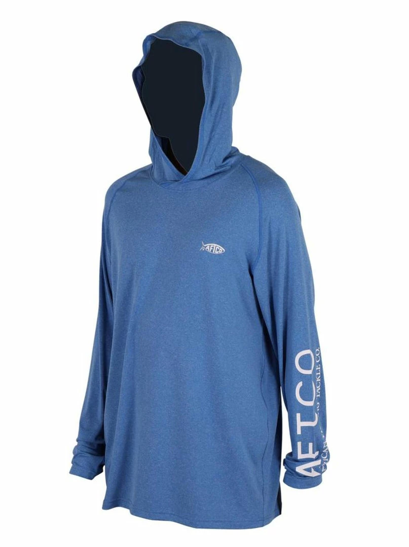 Aftco Samurai Sun Protection Hoodie - Nautical Blue Heather