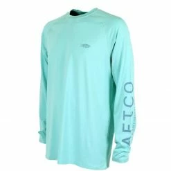 Aftco Samurai LS Sun Protection Shirt - Bahama Heather