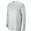 Aftco Samurai LS Sun Protection Shirt - Silver Heather