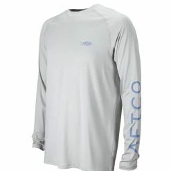 Aftco Samurai LS Sun Protection Shirt - Silver Heather