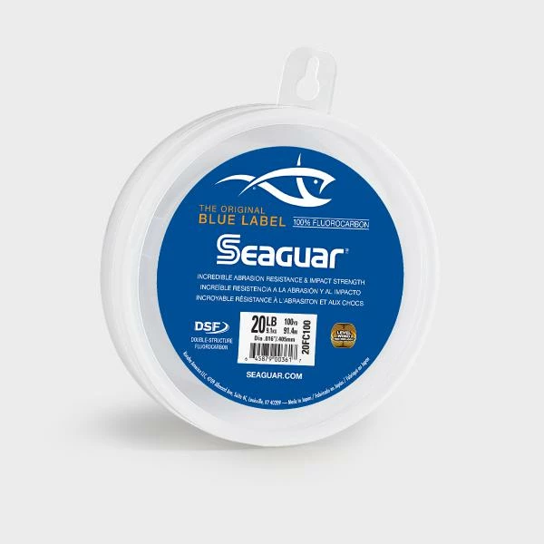 Seaguar Blue Label 100% Fluorocarbon 50 Yards Leader Line Freshwater