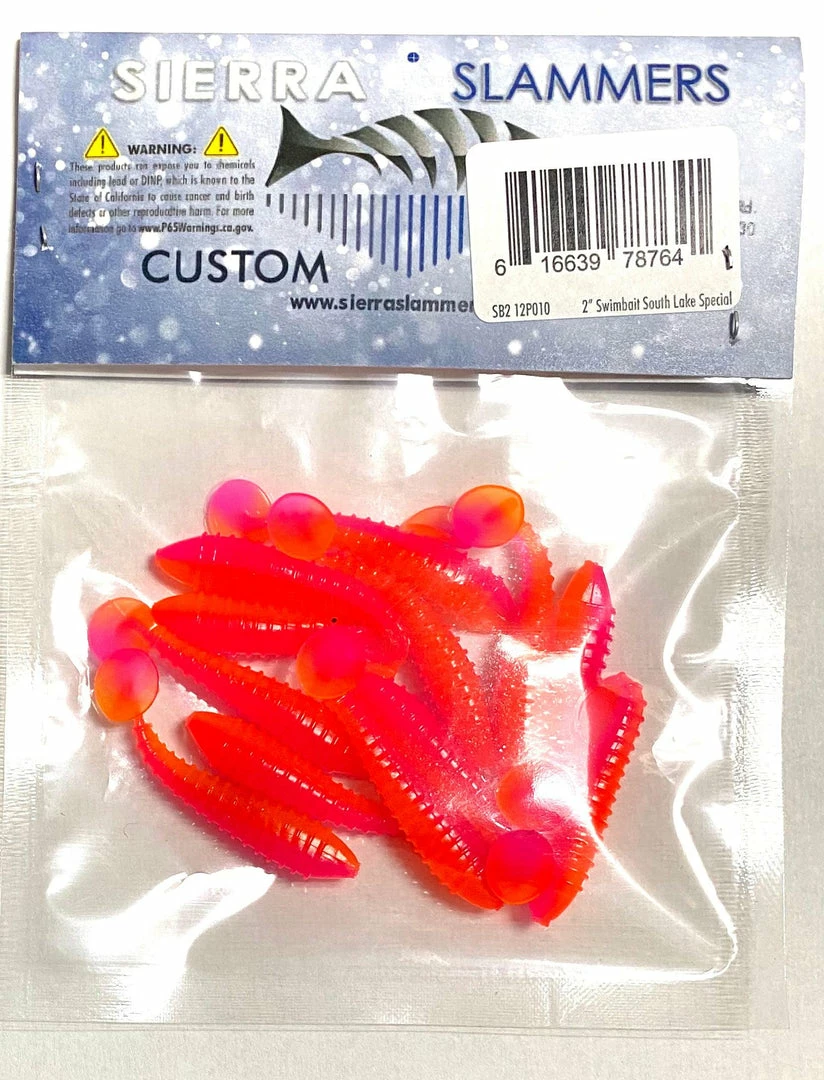 Sierra Slammers 2" Trout Bulk Swimbaits Freshwater