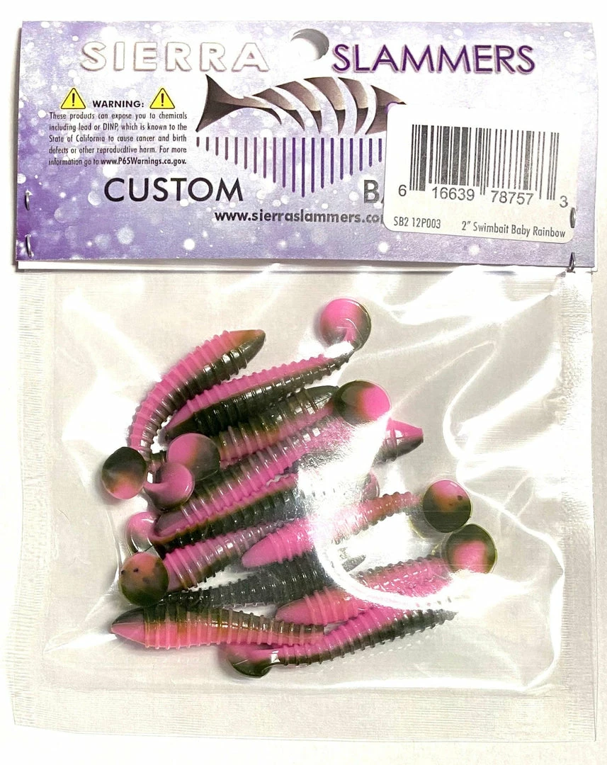 Sierra Slammers 2" Trout Bulk Swimbaits Freshwater