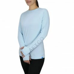 Aftco Women's Samurai LS Sun Protection Shirt - Sky Blue