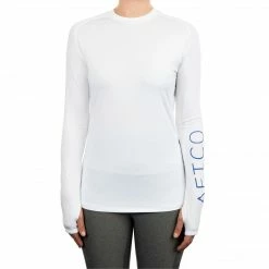 Aftco Women's Samurai LS Sun Protection Shirt White