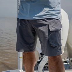 Aftco Stealth Fishing Shorts Charcoal