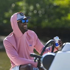 Aftco Samurai Sun Protection Hoodie Shirt - Silver Heather